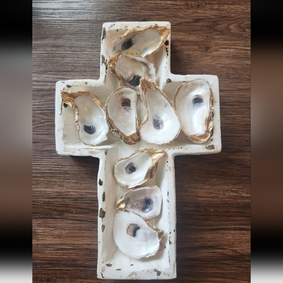 Elegant unique oyster jewelry dish - Picture 2 of 6